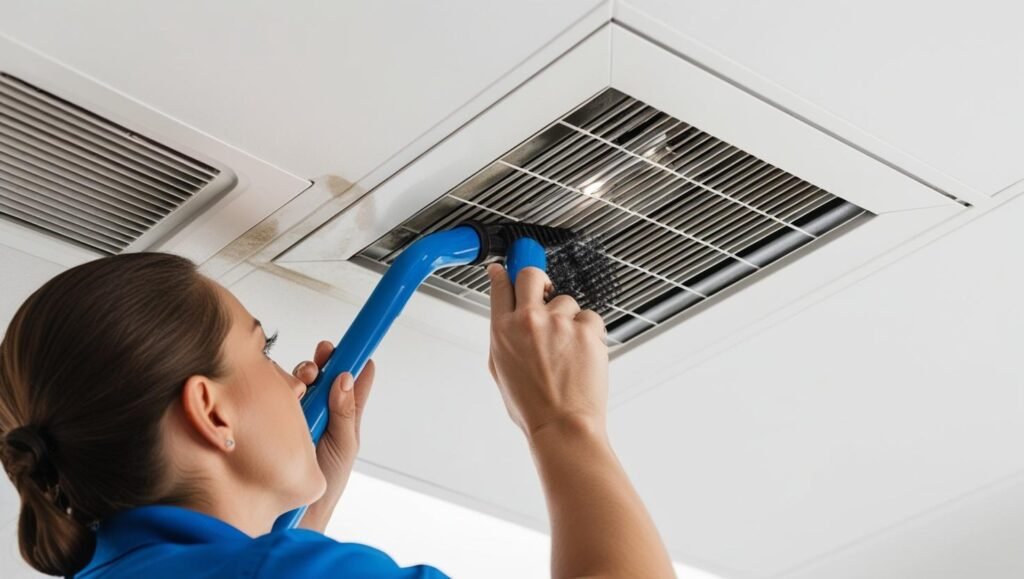 cleaning Ventilation grilles corners and hard to reach spots